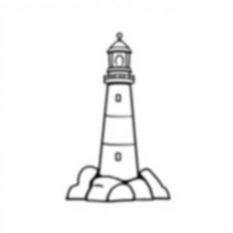 lighthouse at night - night, lighthouse coloring page