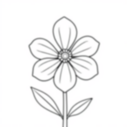flower - flower coloring page
