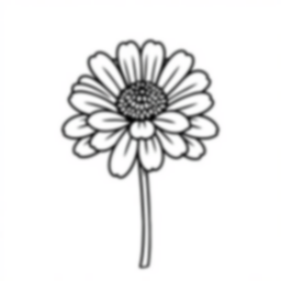 Free zinnia - zinnia Coloring Page for Kids - Printable PDF & PNG