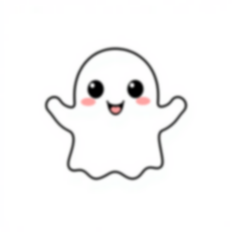 Free ghost - ghost Coloring Page for Kids - Printable PDF & PNG