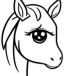 Free horse eye - horse, eye Coloring Page for Kids - Printable PDF & PNG