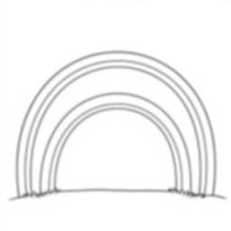 Free double rainbow - double rainbow Coloring Page for Kids - Printable PDF & PNG