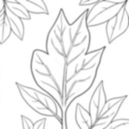 easy leaf - easy, leaf coloring page