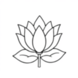 Free lotus flower - lotus flower Coloring Page for Kids - Printable PDF & PNG