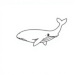 whale in ocean - ocean, whale coloring page