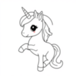 unicorn with rainbow mane - rainbow, unicorn, mane coloring page