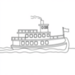 Free steamboat - steamboat Coloring Page for Kids - Printable PDF & PNG