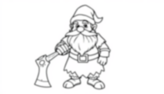 Free dwarf with axe - dwarf, axe Coloring Page for Kids - Printable PDF & PNG