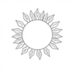 easy sun - easy, sun coloring page