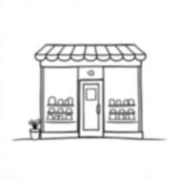 Free storefront - building, storefront, window Coloring Page for Kids - Printable PDF & PNG