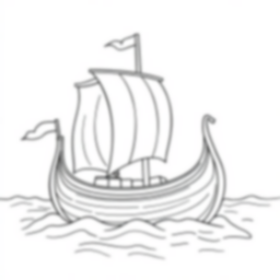 Free viking ship - viking, ship Coloring Page for Kids - Printable PDF & PNG