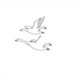 goose flying in formation - flying, goose, formation coloring page