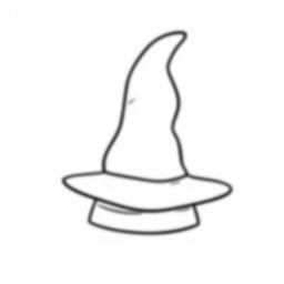 Free witch hat - witch hat Coloring Page for Kids - Printable PDF & PNG