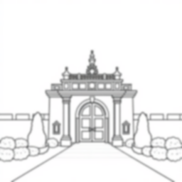 Free palace entrance - entrance, palace Coloring Page for Kids - Printable PDF & PNG