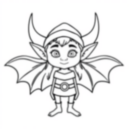 Free elf with pointed ears - elf, pointed ears Coloring Page for Kids - Printable PDF & PNG