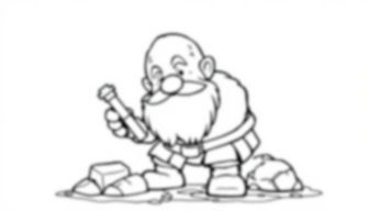 Free dwarf mining - dwarf, mining Coloring Page for Kids - Printable PDF & PNG