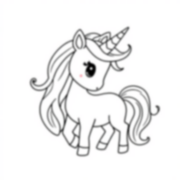 cute unicorn - cute, unicorn coloring page