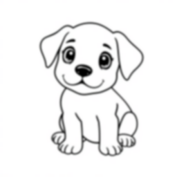 adorable puppy - puppy, adorable coloring page