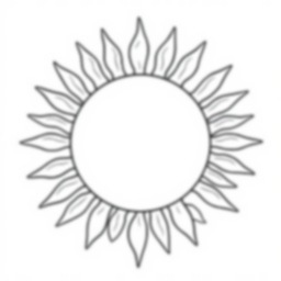 sun - sun coloring page