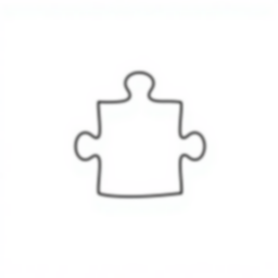 Free puzzle piece - puzzle piece Coloring Page for Kids - Printable PDF & PNG