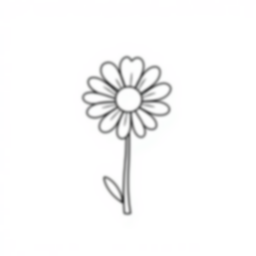 Free white daisy - white, daisy Coloring Page for Kids - Printable PDF & PNG