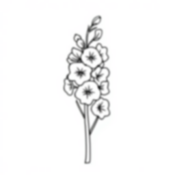Free delphinium - delphinium Coloring Page for Kids - Printable PDF & PNG