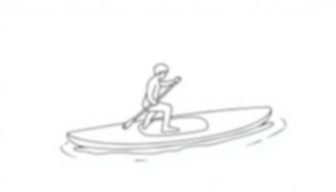Free paddleboard on water - water, paddleboard Coloring Page for Kids - Printable PDF & PNG