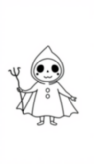halloween costume - halloween, costume coloring page