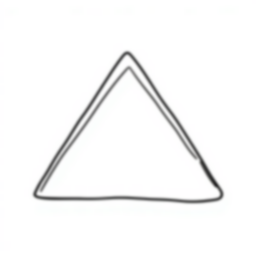 Free impossible triangle - geometric, optical illusion, impossible triangle Coloring Page for Kids - Printable PDF & PNG