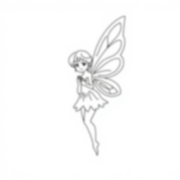 Free fairy with wings - fairy, wings Coloring Page for Kids - Printable PDF & PNG