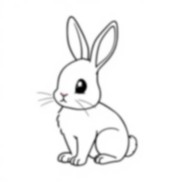 cute bunny - cute, bunny coloring page