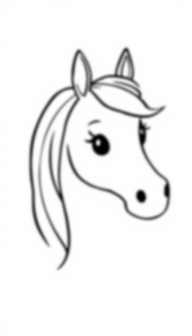 horse mane - mane, horse coloring page