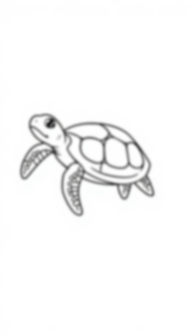 turtle swimming slowly - turtle, swimming, slowly coloring page