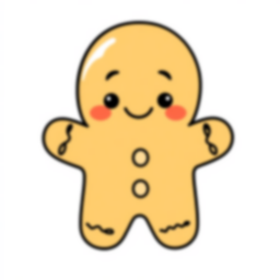 Free gingerbread cookie - gingerbread, cookie Coloring Page for Kids - Printable PDF & PNG