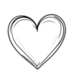 valentine heart - heart, valentine coloring page