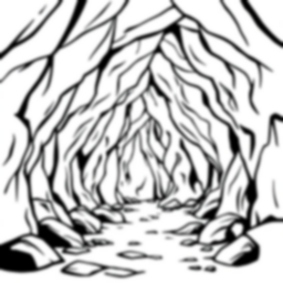 cave interior - cave, interior coloring page
