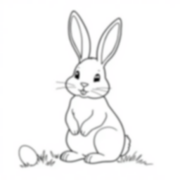 Free easter bunny - bunny, easter Coloring Page for Kids - Printable PDF & PNG