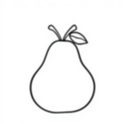 Free pear - pear Coloring Page for Kids - Printable PDF & PNG
