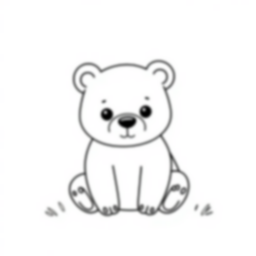 cute bear - cute, bear coloring page