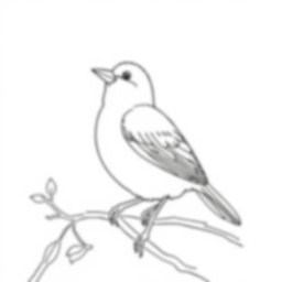 canary singing - singing, canary coloring page