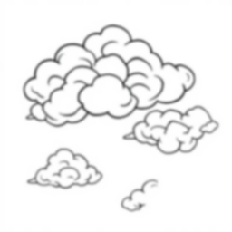 Free storm clouds - storm clouds Coloring Page for Kids - Printable PDF & PNG