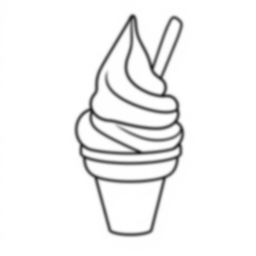 ice cream - ice cream coloring page