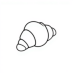 Free croissant - croissant Coloring Page for Kids - Printable PDF & PNG