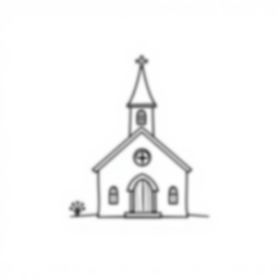 Free old church - church, old Coloring Page for Kids - Printable PDF & PNG