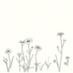 wildflower meadow - meadow, wildflower coloring page