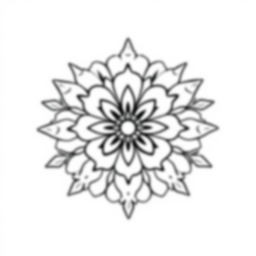 mandala with flowers - mandala, flowers coloring page