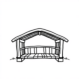 Free covered bridge - covered bridge Coloring Page for Kids - Printable PDF & PNG