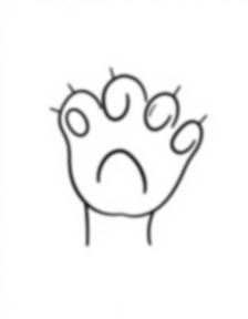 Free cat paw - cat, paw Coloring Page for Kids - Printable PDF & PNG