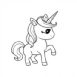 cute unicorn - cute, unicorn coloring page