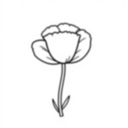 Free poppy - poppy Coloring Page for Kids - Printable PDF & PNG